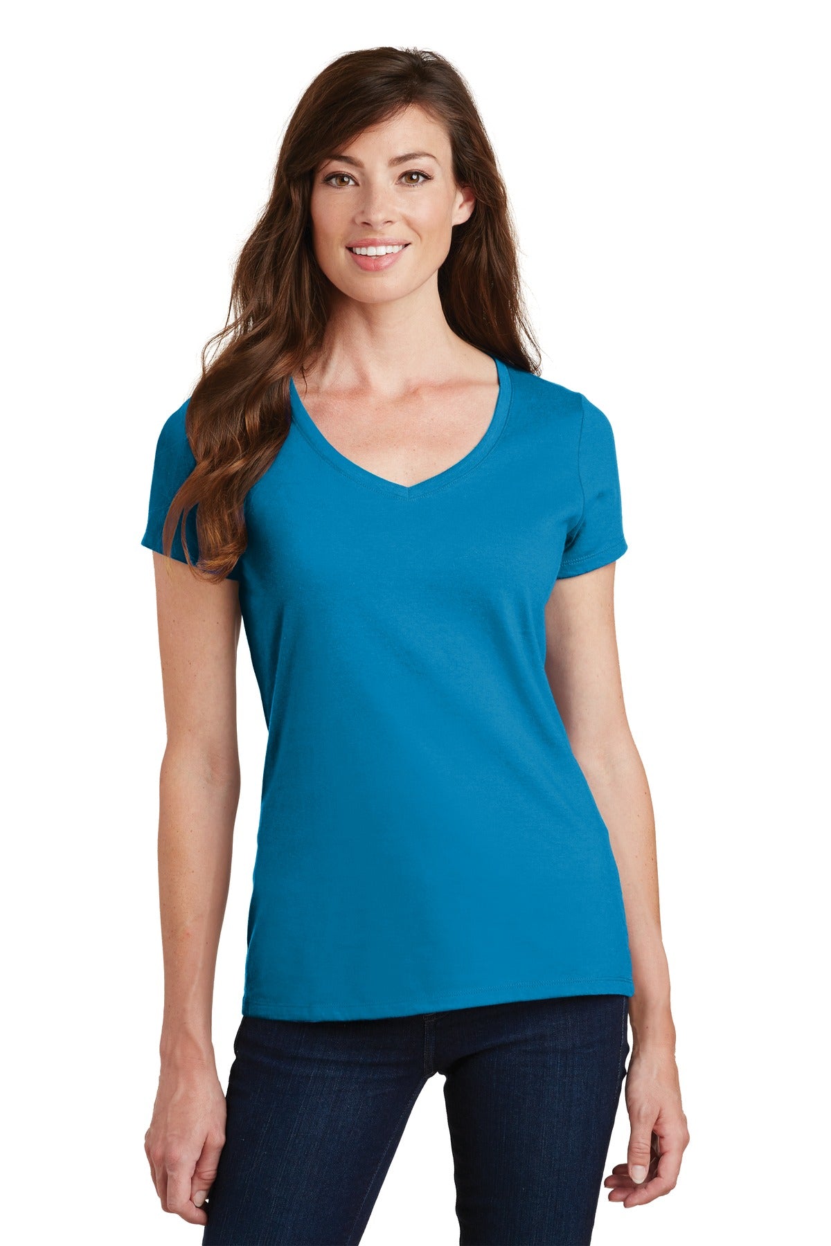 Port & Company - Women's Fan Favorite V-Neck Tee LPC450V 2 of 2 Womens Apparel Shirts & Tops