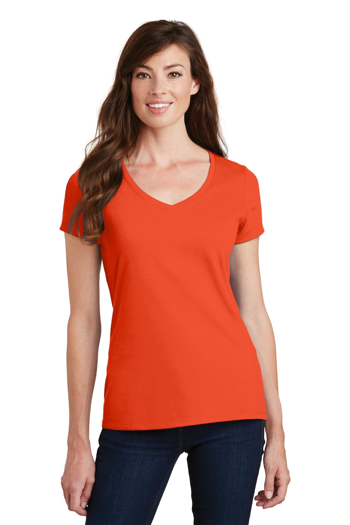 Port & Company - Women's Fan Favorite V-Neck Tee LPC450V 2 of 2 Womens Apparel Shirts & Tops