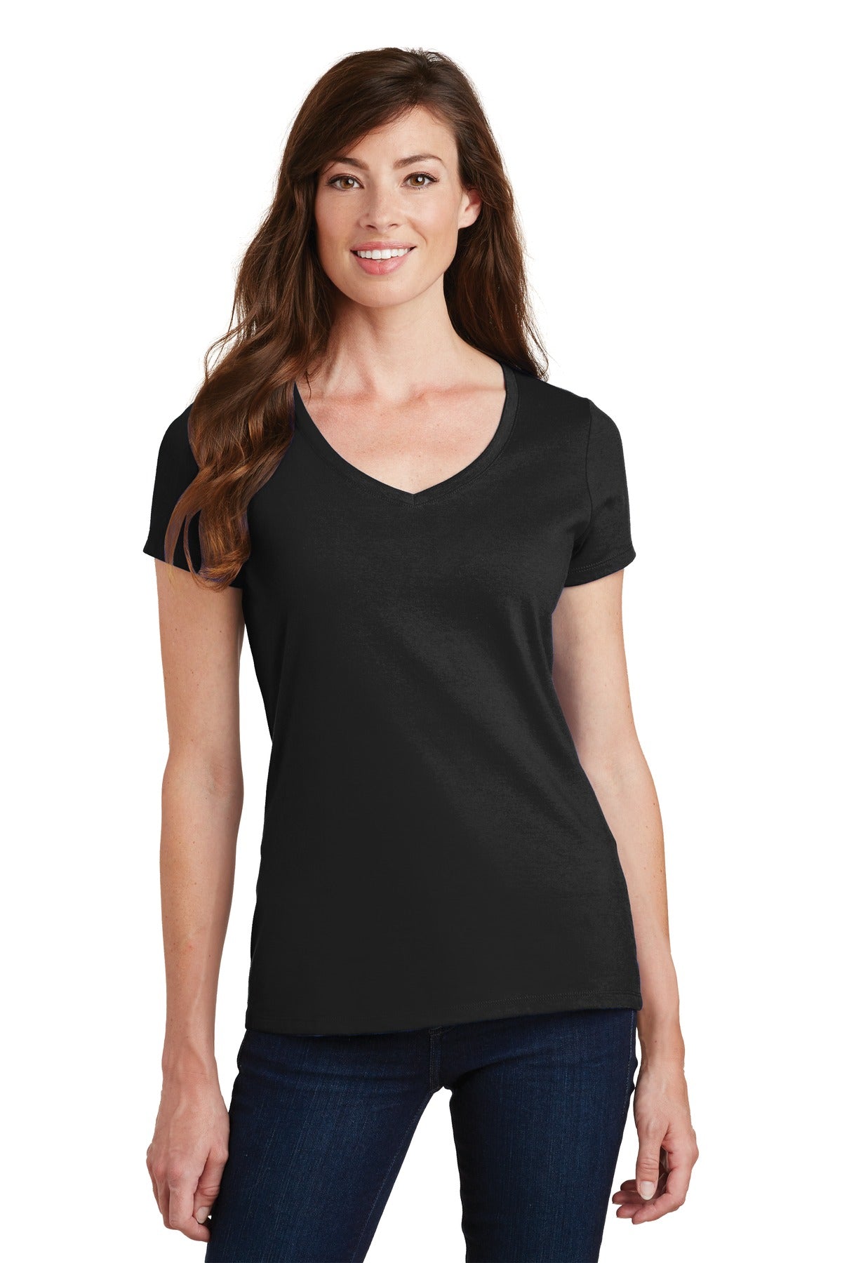 Port & Company - Women's Fan Favorite V-Neck Tee LPC450V 2 of 2 Womens Apparel Shirts & Tops