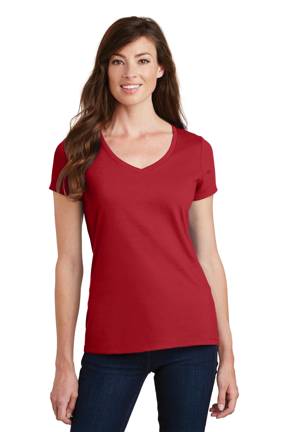 Port & Company - Women's Fan Favorite V-Neck Tee LPC450V 2 of 2 Womens Apparel Shirts & Tops