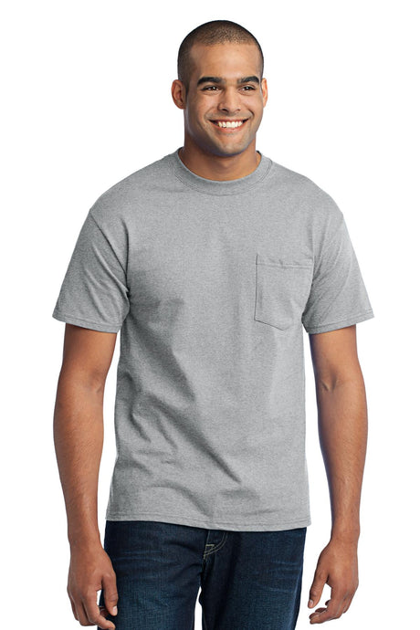Port & Company Men's Core Blend Pocket Tee. PC55P Mens Apparel Shirts & Tops