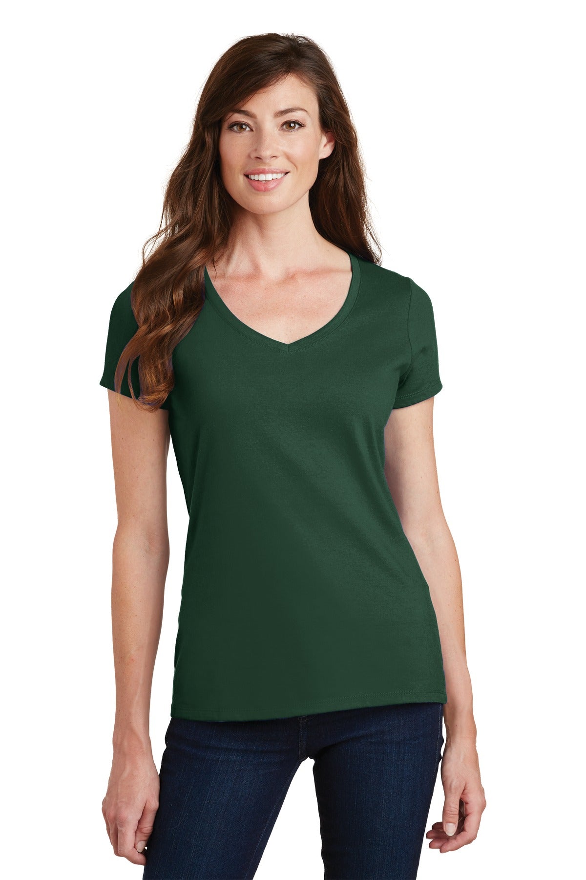 Port & Company - Women's Fan Favorite V-Neck Tee LPC450V 2 of 2 Womens Apparel Shirts & Tops