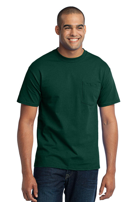 Port & Company Men's Core Blend Pocket Tee. PC55P Mens Apparel Shirts & Tops