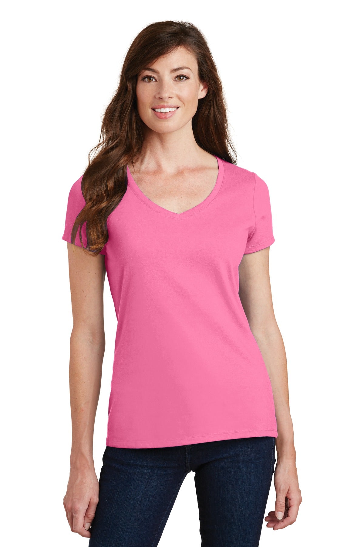 Port & Company - Women's Fan Favorite V-Neck Tee LPC450V 2 of 2 Womens Apparel Shirts & Tops