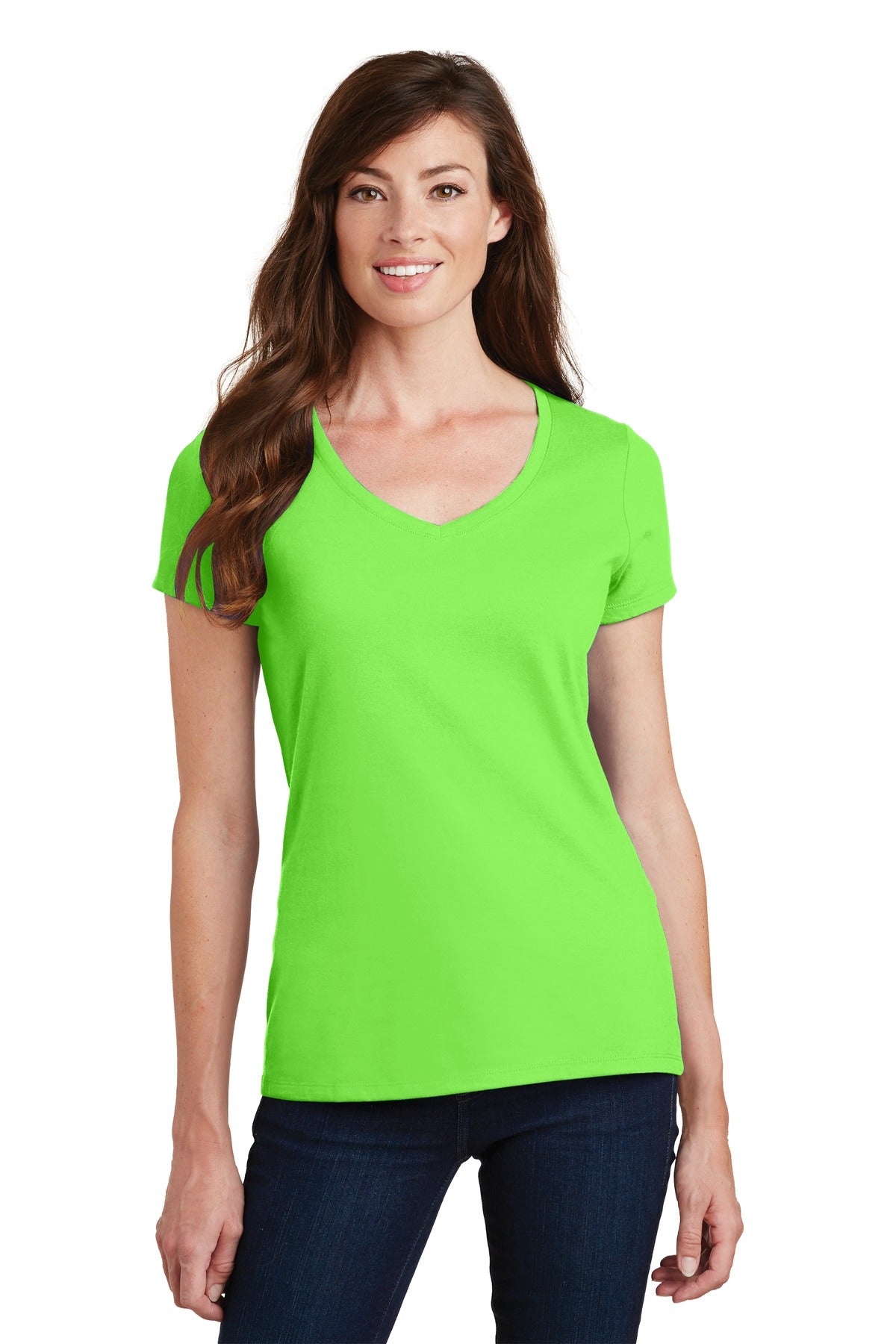 Port & Company - Women's Fan Favorite V-Neck Tee LPC450V 2 of 2 Womens Apparel Shirts & Tops