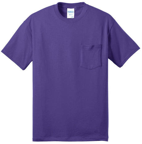 Port & Company Men's Core Blend Pocket Tee. PC55P Mens Apparel Shirts & Tops