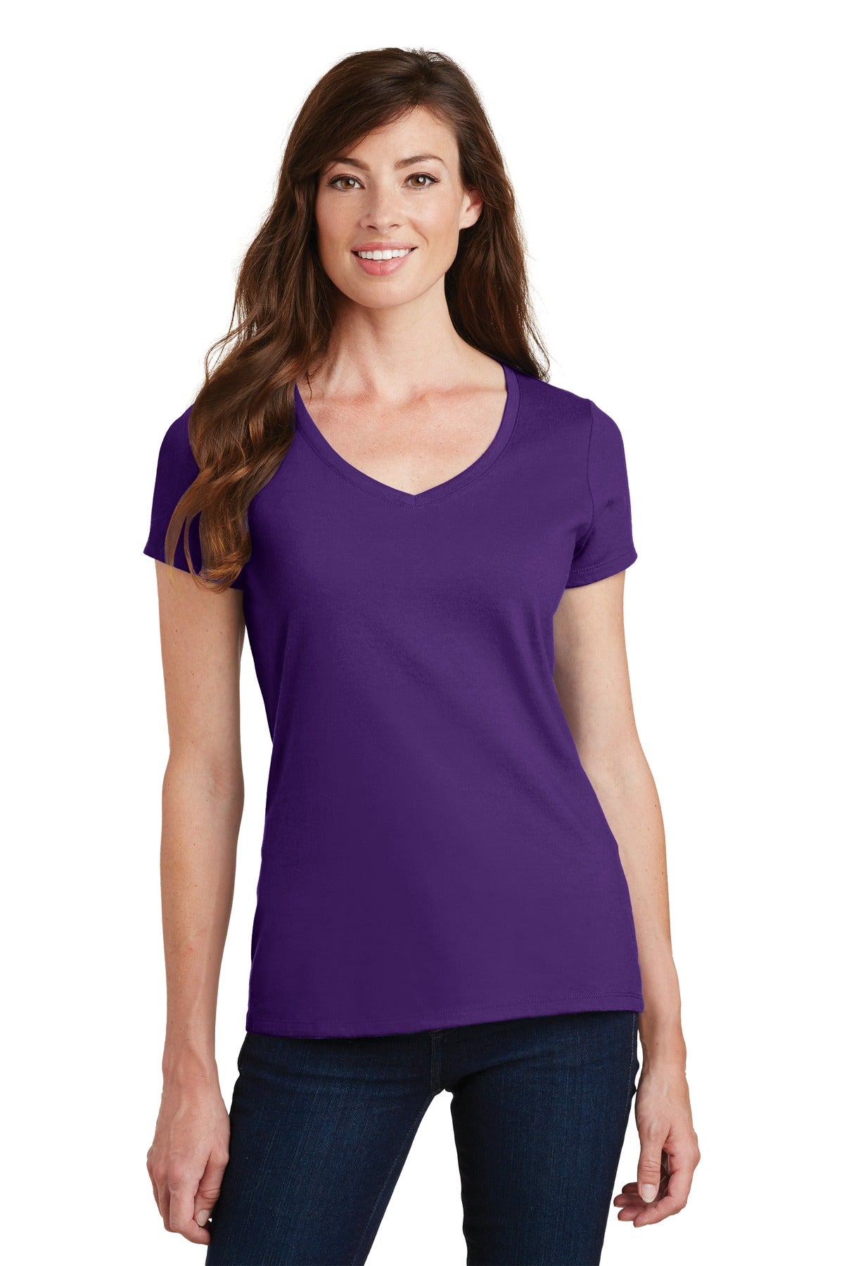 Port & Company - Women's Fan Favorite V-Neck Tee LPC450V 2 of 2 Womens Apparel Shirts & Tops