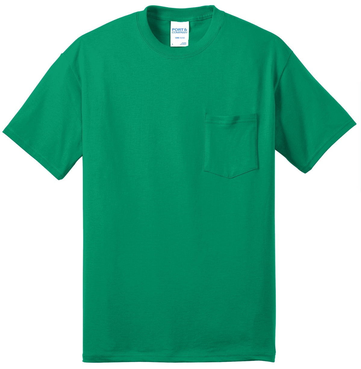Port & Company Men's Core Blend Pocket Tee. PC55P Mens Apparel Shirts & Tops