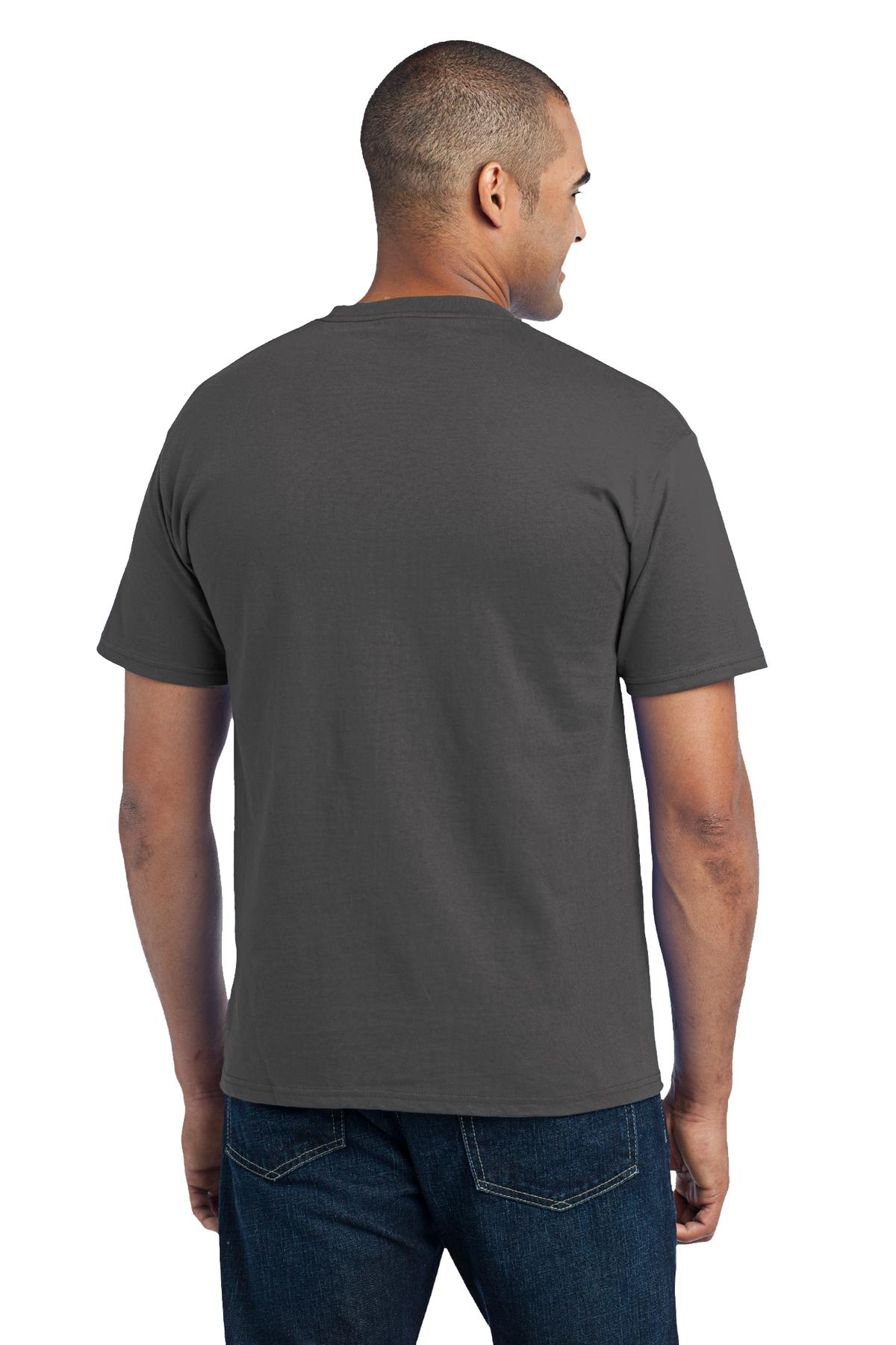 Port & Company Men's Core Blend Pocket Tee. PC55P Mens Apparel Shirts & Tops