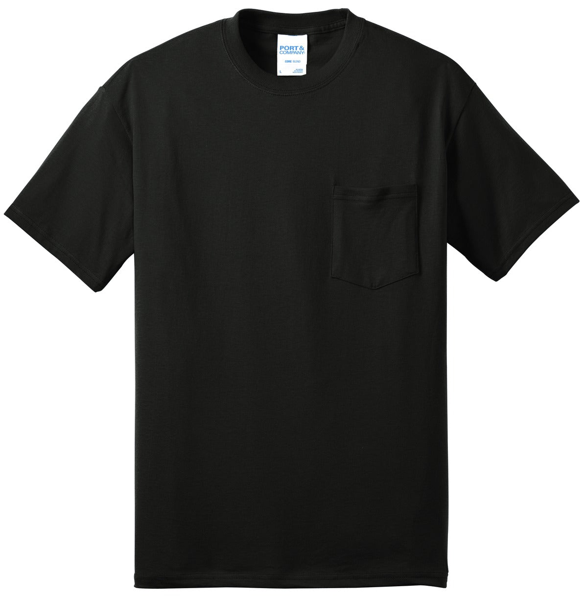 Port & Company Men's Core Blend Pocket Tee. PC55P Mens Apparel Shirts & Tops