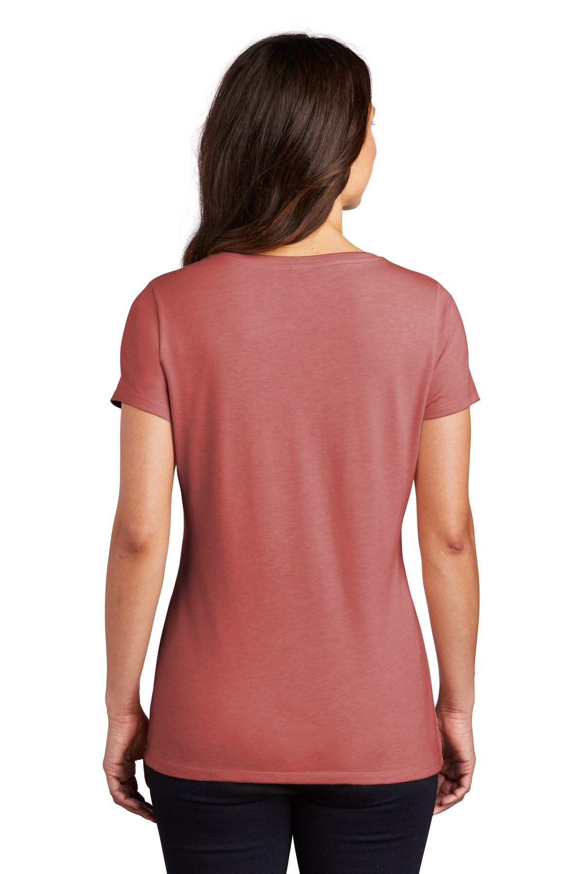 District Women's Perfect Tri V-Neck Tee. DM1350L Womens Apparel Shirts & Tops