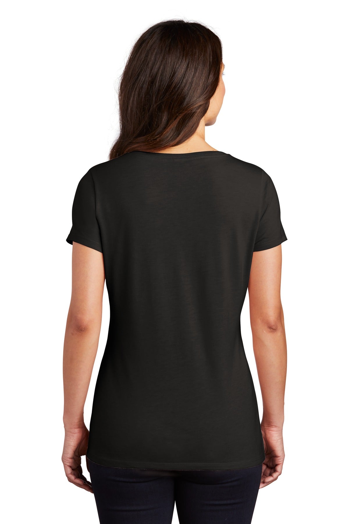 District Women's Perfect Tri V-Neck Tee. DM1350L Womens Apparel Shirts & Tops