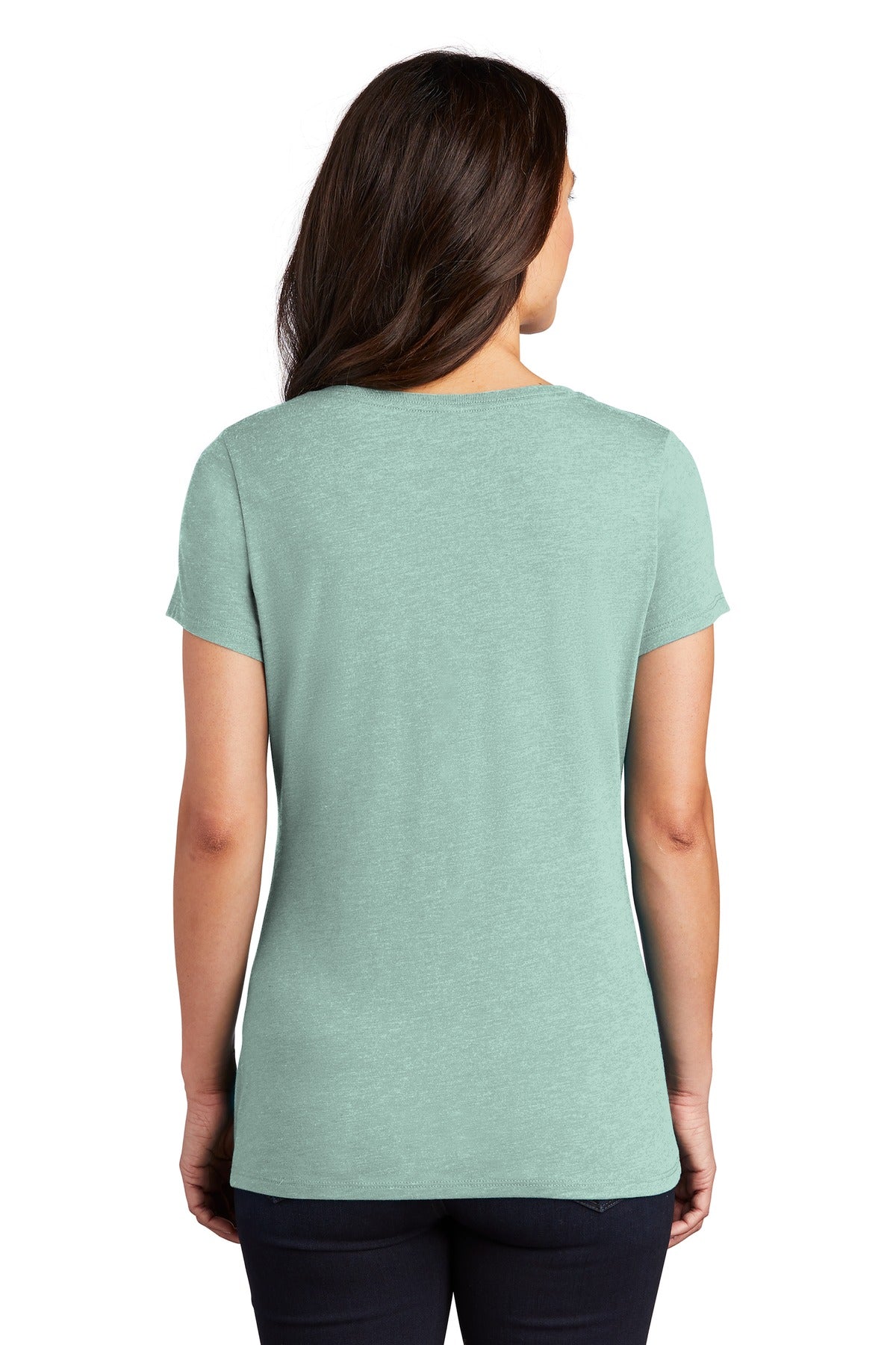 District Women's Perfect Tri V-Neck Tee. DM1350L Womens Apparel Shirts & Tops