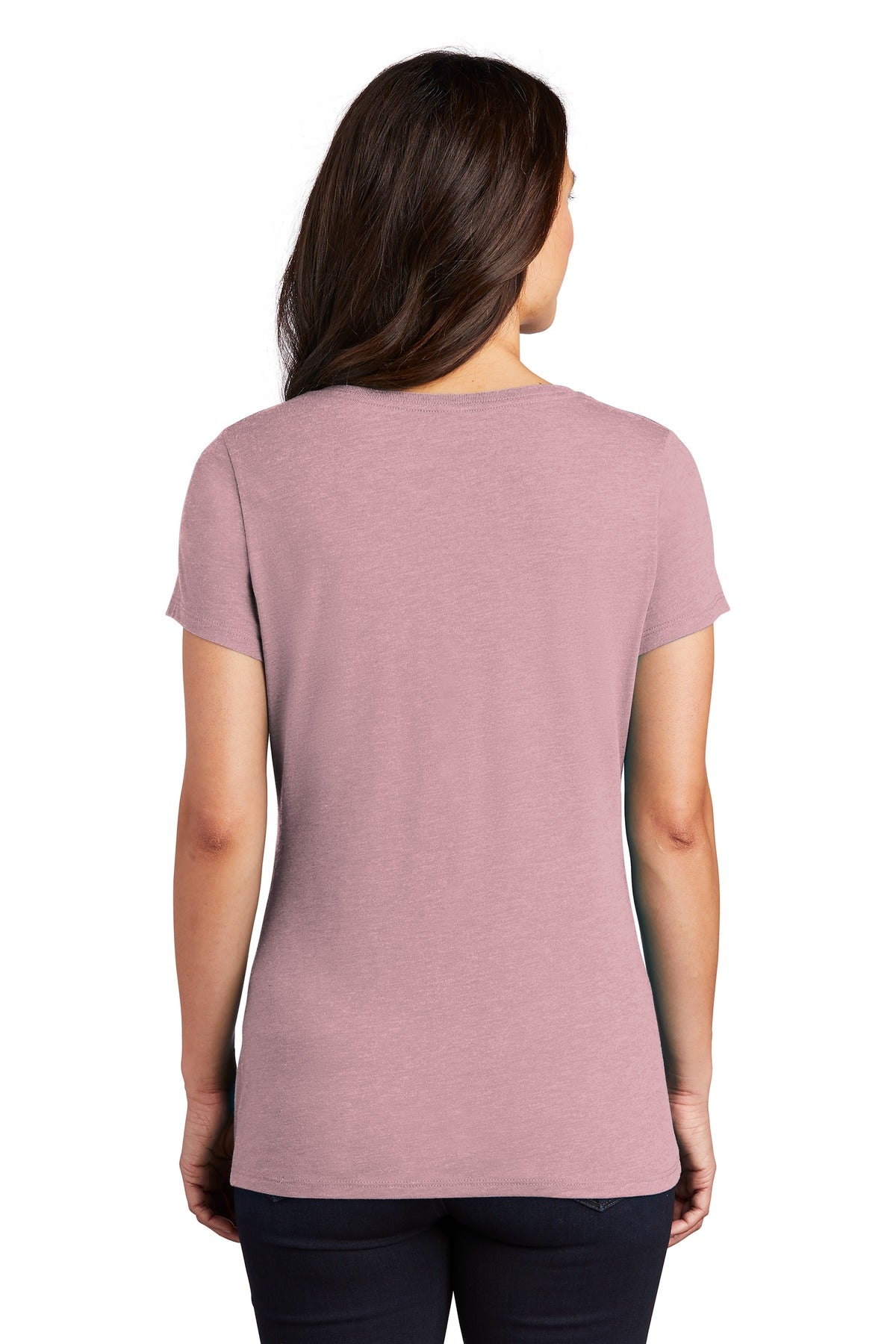 District Women's Perfect Tri V-Neck Tee. DM1350L Womens Apparel Shirts & Tops