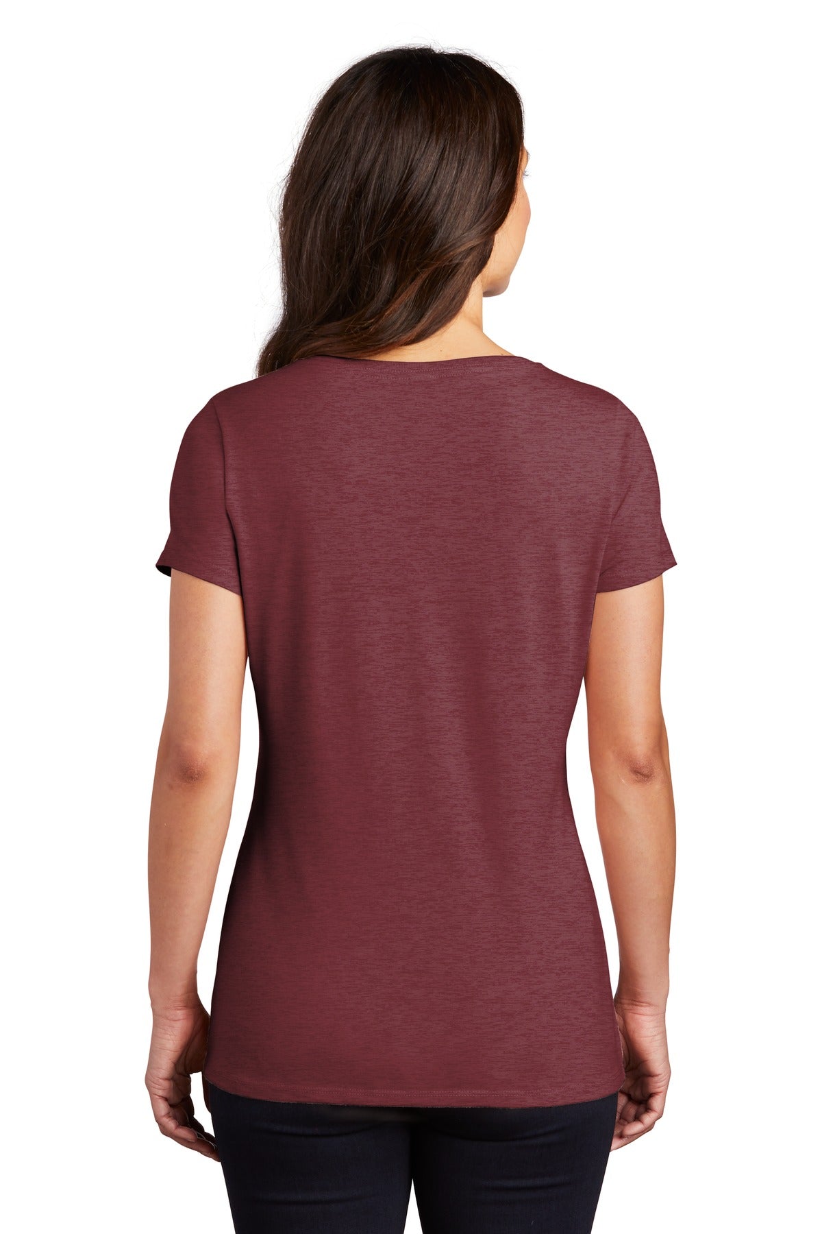 District Women's Perfect Tri V-Neck Tee. DM1350L Womens Apparel Shirts & Tops