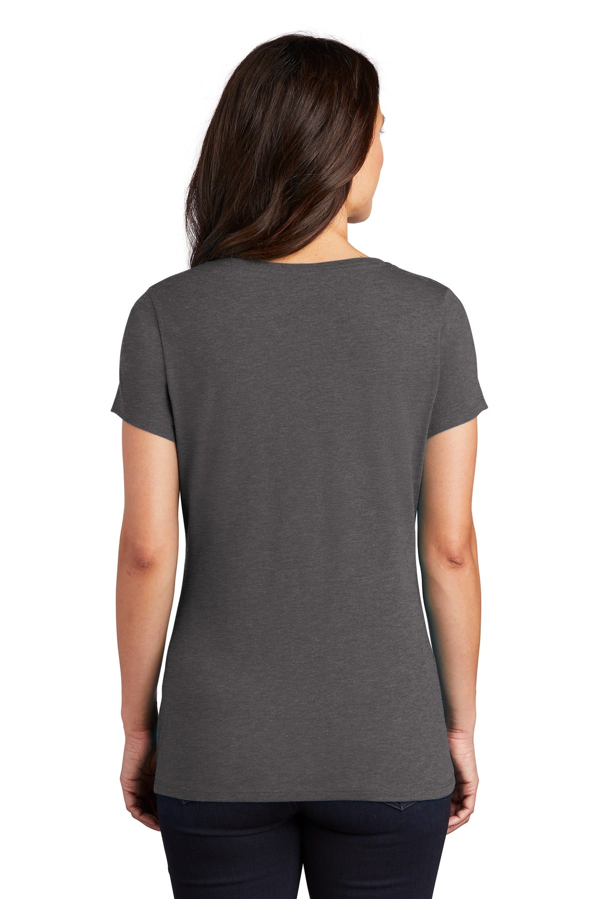 District Women's Perfect Tri V-Neck Tee. DM1350L Womens Apparel Shirts & Tops