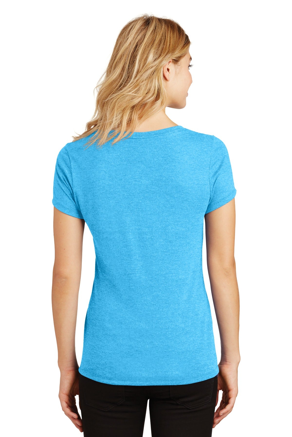 District Women's Perfect Tri V-Neck Tee. DM1350L Womens Apparel Shirts & Tops