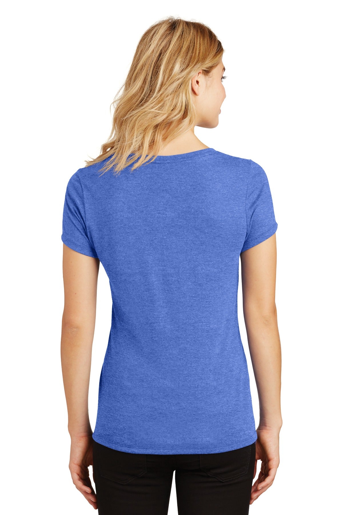 District Women's Perfect Tri V-Neck Tee. DM1350L Womens Apparel Shirts & Tops