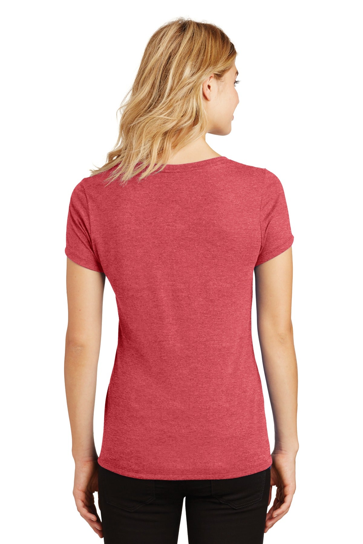 District Women's Perfect Tri V-Neck Tee. DM1350L Womens Apparel Shirts & Tops