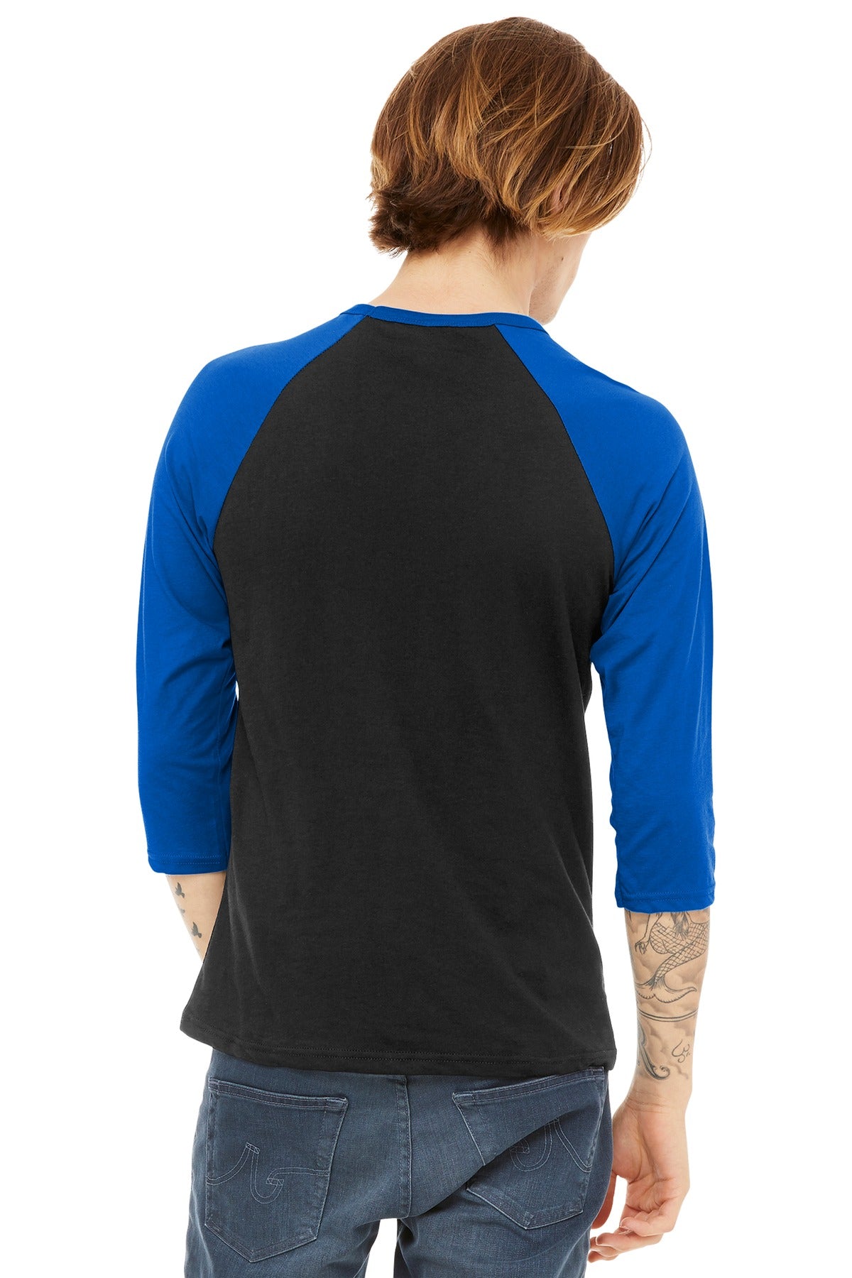 BELLA+CANVAS Men's 3/4-Sleeve Baseball Tee. BC3200 Mens Apparel Shirts & Tops