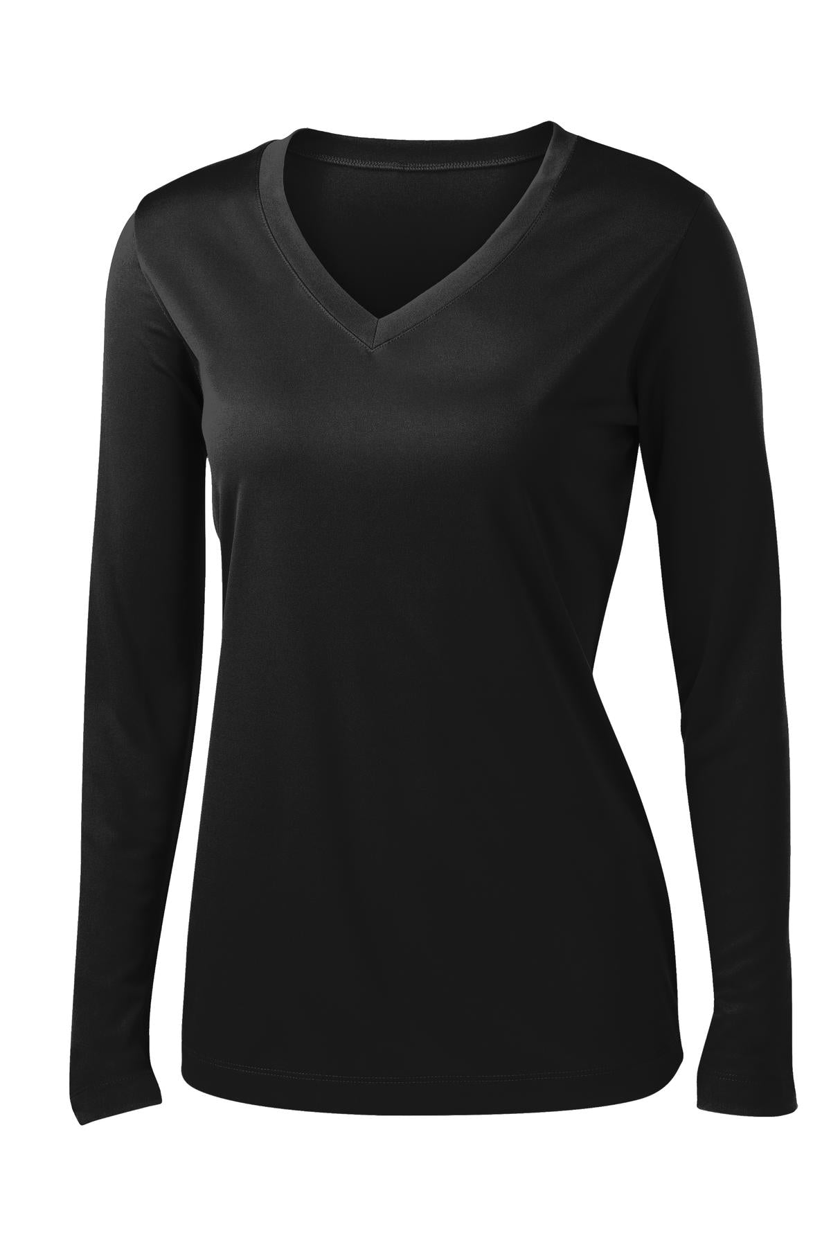 Sport-Tek Women's Long Sleeve PosiCharge Competitor V-Neck Tee LST353LS Womens Apparel Shirts & Tops