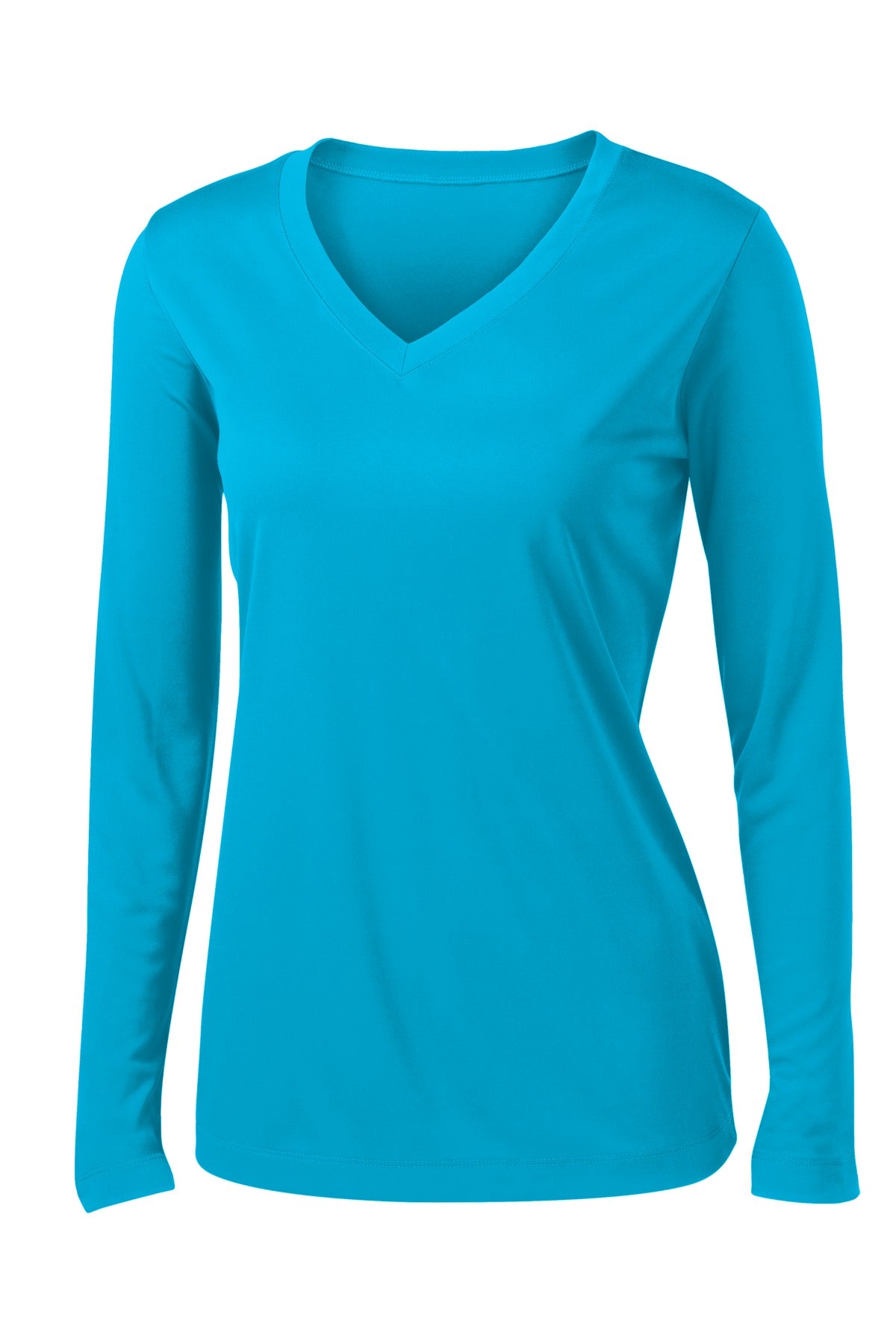 Sport-Tek Ladies Long Sleeve PosiCharge Competitor V-Neck Tee. LST353LS 1of2
