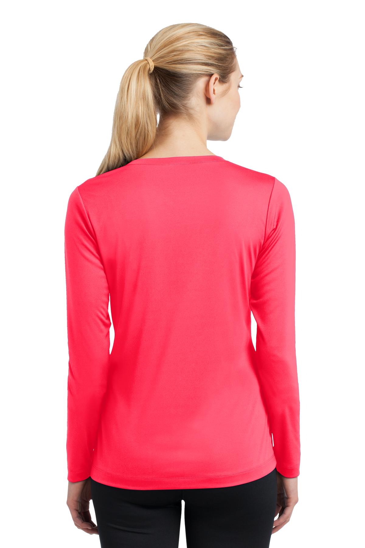 Sport-Tek Women's Long Sleeve PosiCharge Competitor V-Neck Tee LST353LS Womens Apparel Shirts & Tops