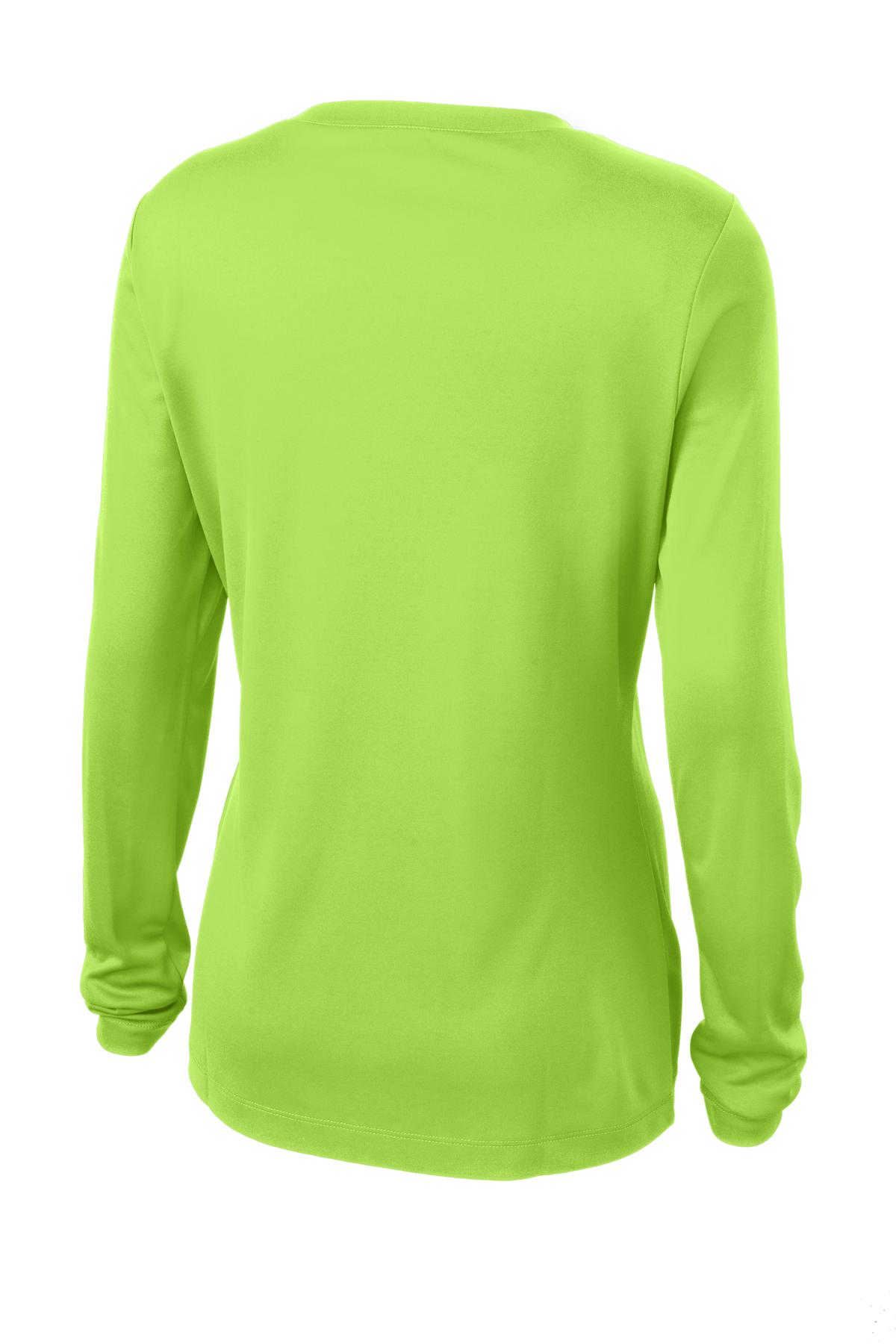 Sport-Tek Women's Long Sleeve PosiCharge Competitor V-Neck Tee LST353LS Womens Apparel Shirts & Tops