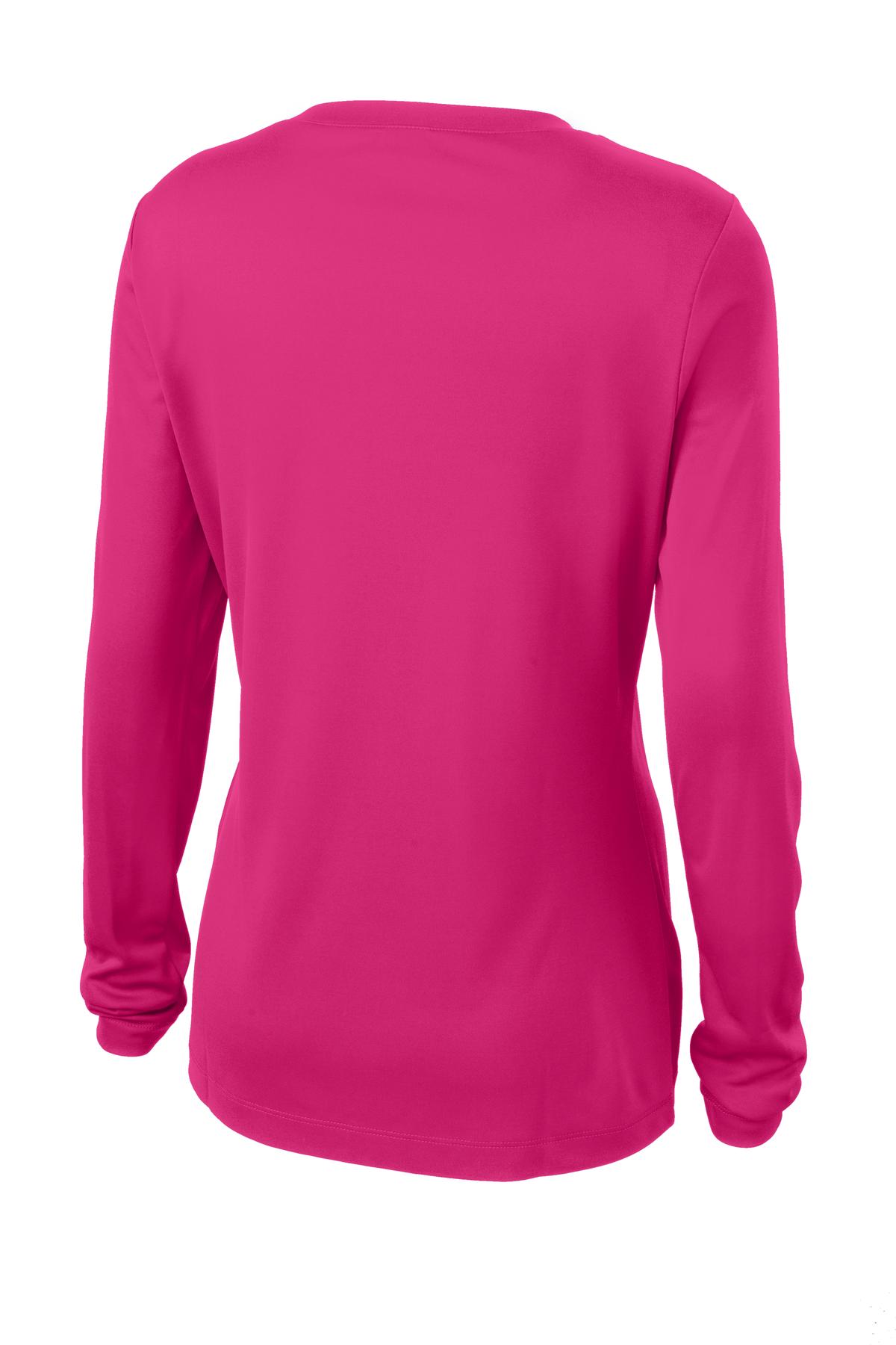 Sport-Tek Women's Long Sleeve PosiCharge Competitor V-Neck Tee LST353LS Womens Apparel Shirts & Tops
