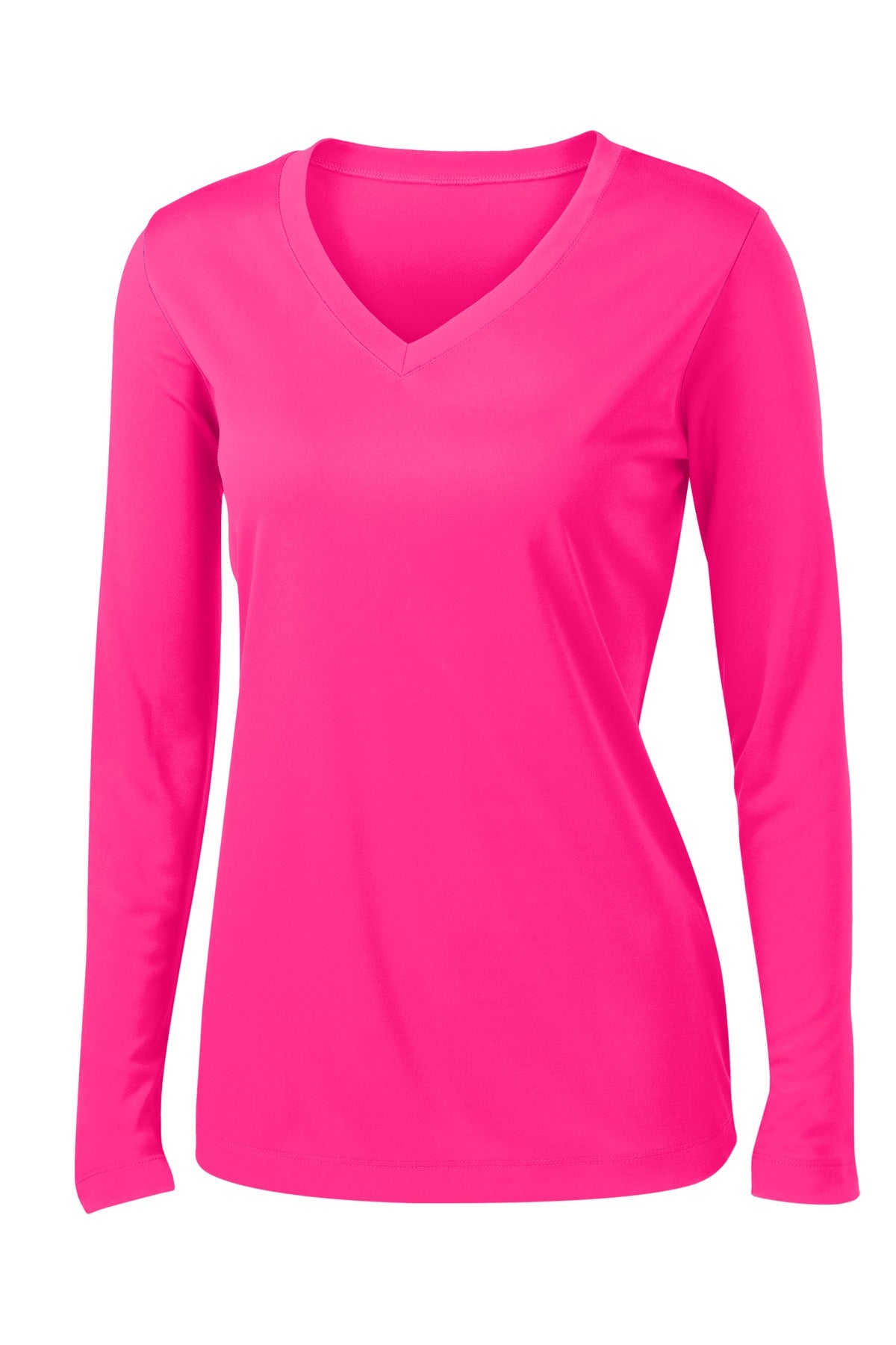 Sport-Tek Ladies Long Sleeve PosiCharge Competitor V-Neck Tee. LST353LS 1of2