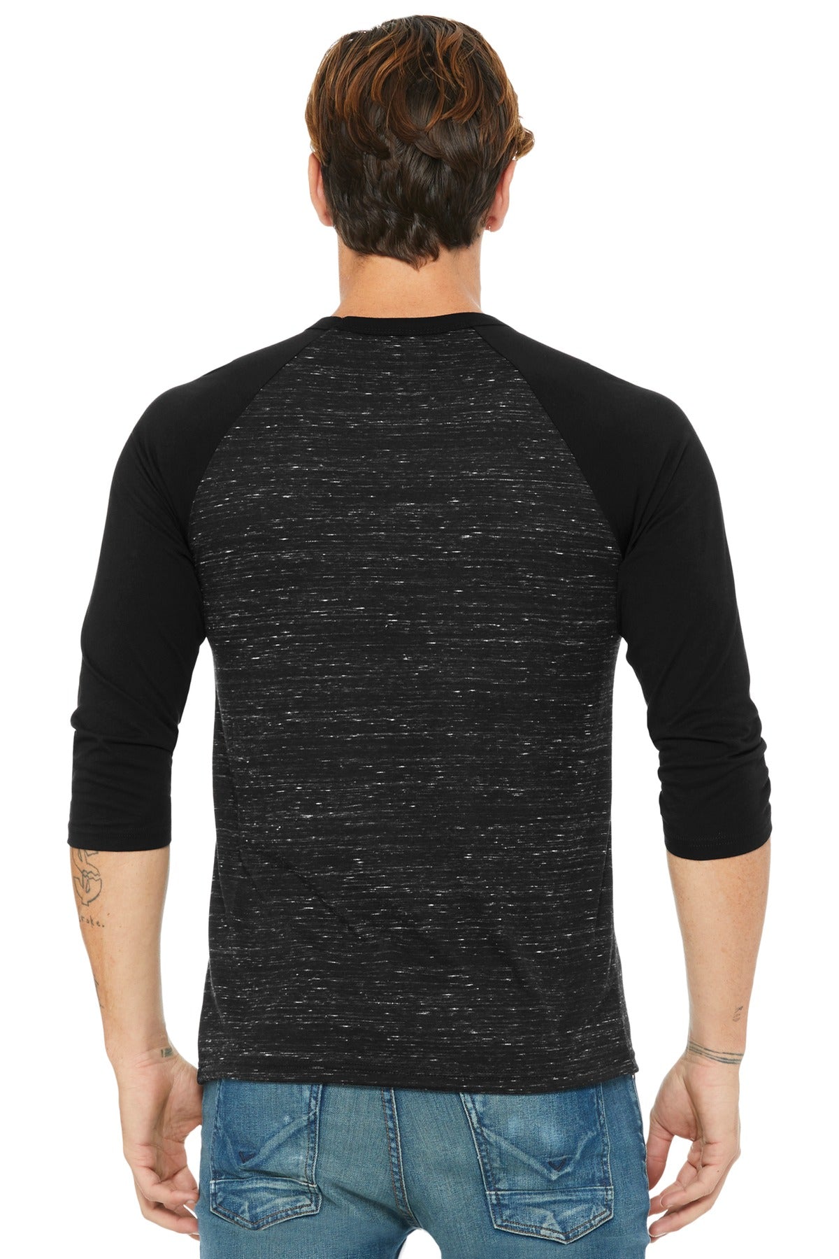 BELLA+CANVAS Men's 3/4-Sleeve Baseball Tee. BC3200 Mens Apparel Shirts & Tops