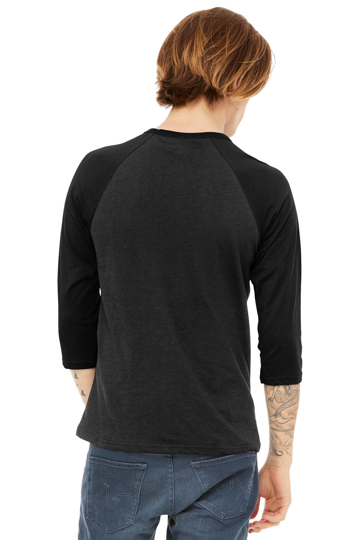 BELLA+CANVAS Men's 3/4-Sleeve Baseball Tee. BC3200 Mens Apparel Shirts & Tops