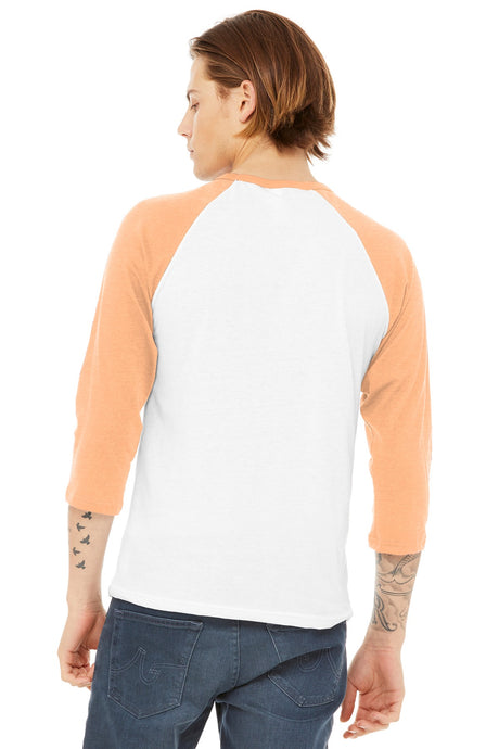 BELLA+CANVAS Men's 3/4-Sleeve Baseball Tee. BC3200 Mens Apparel Shirts & Tops