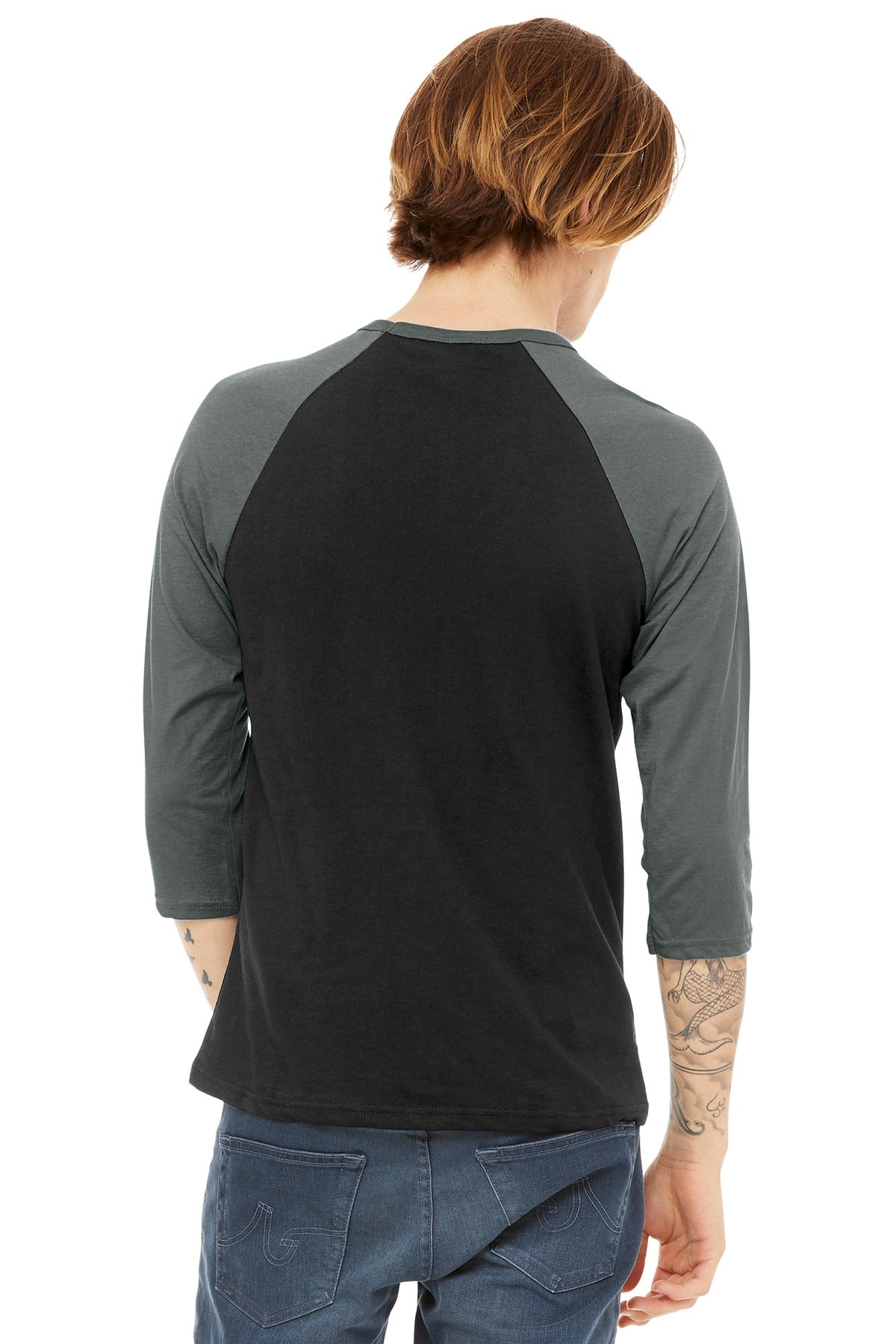 BELLA+CANVAS Men's 3/4-Sleeve Baseball Tee. BC3200 Mens Apparel Shirts & Tops