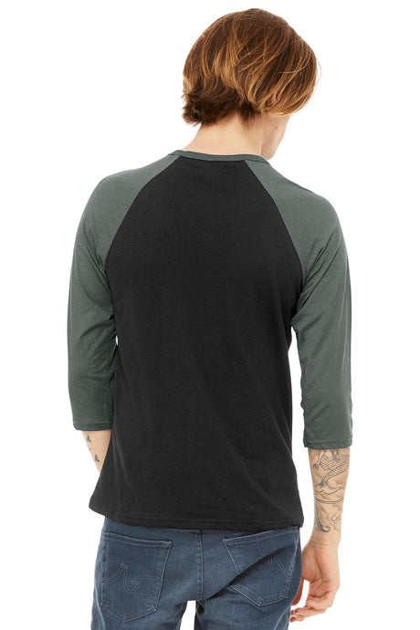 BELLA+CANVAS Men's 3/4-Sleeve Baseball Tee. BC3200 Mens Apparel Shirts & Tops