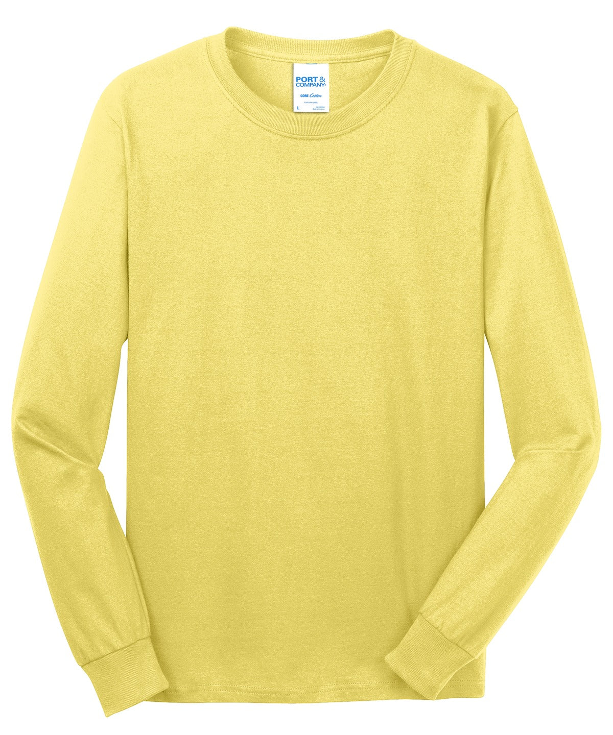 Port & Company Men's Long Sleeve Core Cotton Tee. PC54LS Mens Apparel Shirts & Tops
