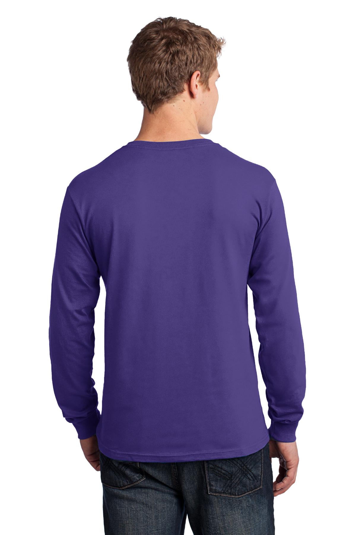 Port & Company Men's Long Sleeve Core Cotton Tee. PC54LS Mens Apparel Shirts & Tops