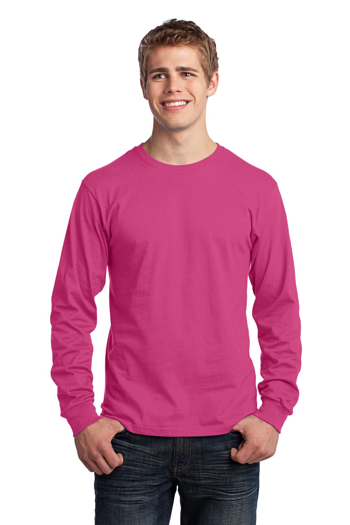 Port & Company Men's Long Sleeve Core Cotton Tee. PC54LS Mens Apparel Shirts & Tops