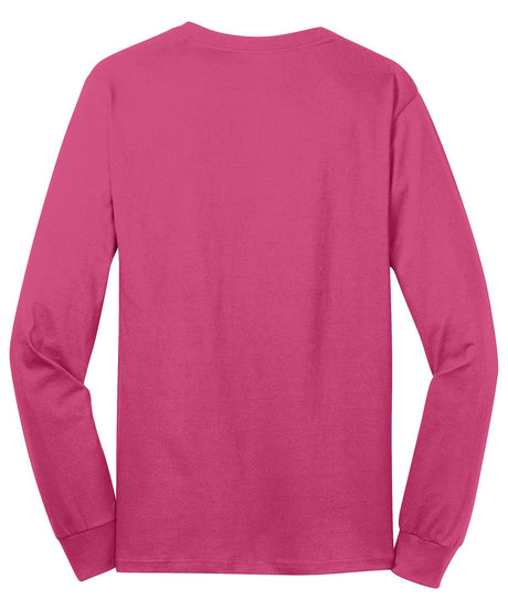 Port & Company Men's Long Sleeve Core Cotton Tee. PC54LS Mens Apparel Shirts & Tops