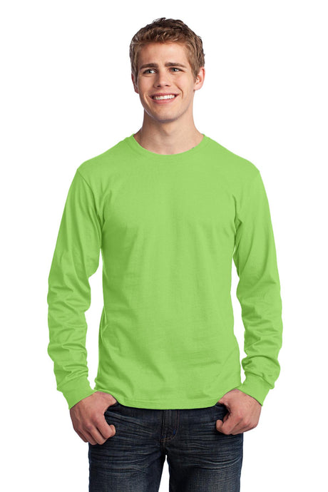 Port & Company Men's Long Sleeve Core Cotton Tee. PC54LS Mens Apparel Shirts & Tops