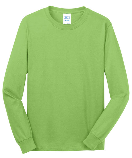 Port & Company Men's Long Sleeve Core Cotton Tee. PC54LS Mens Apparel Shirts & Tops