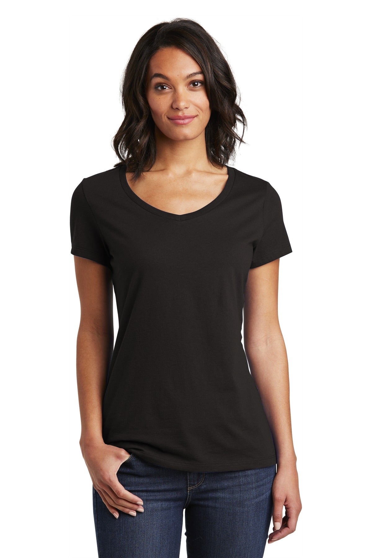 District Women's Very Important Tee V-Neck. DT6503 2 of 2 Womens Apparel Shirts & Tops