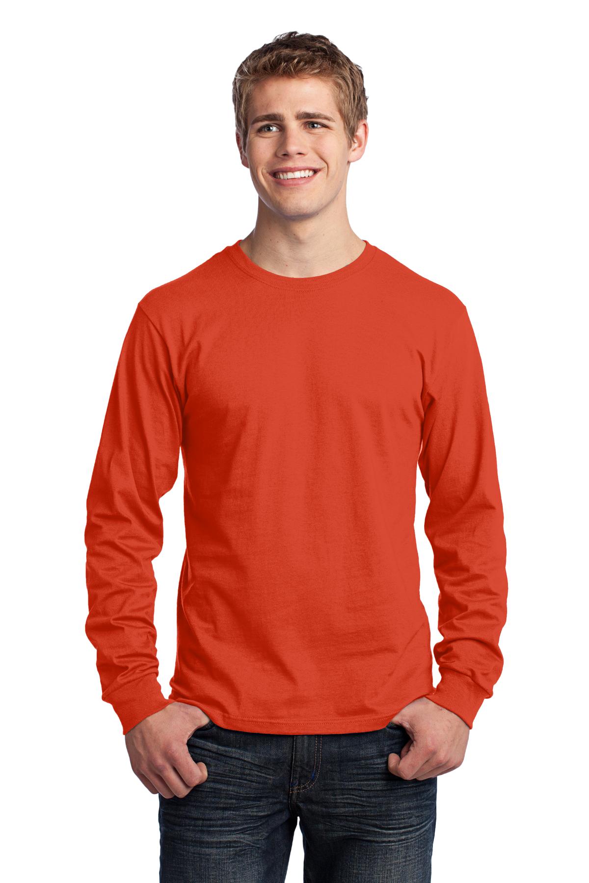 Port & Company Men's Long Sleeve Core Cotton Tee. PC54LS Mens Apparel Shirts & Tops