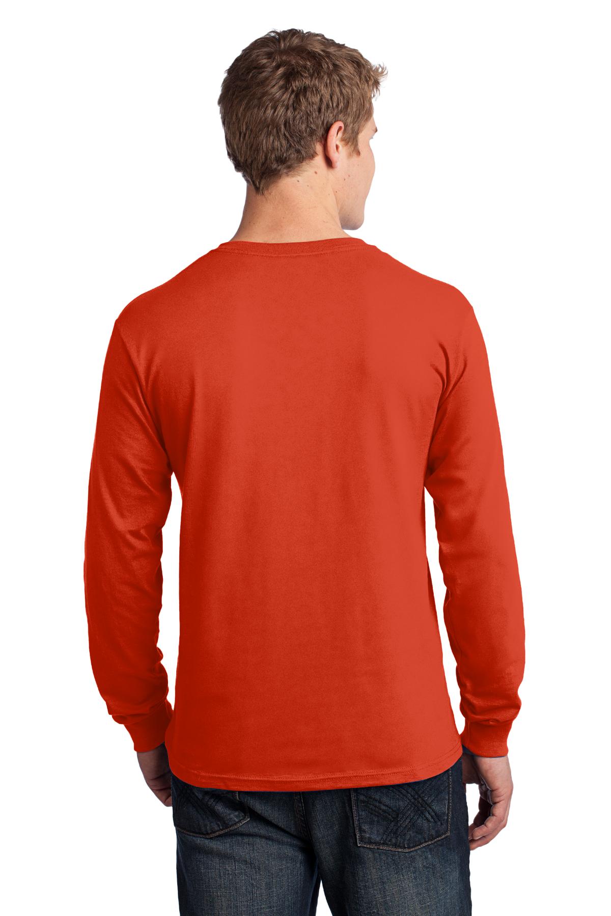 Port & Company Men's Long Sleeve Core Cotton Tee. PC54LS Mens Apparel Shirts & Tops