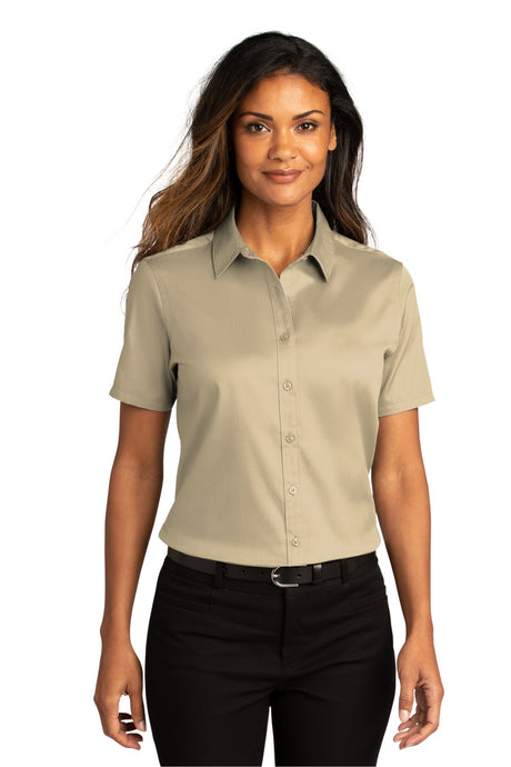 Port Authority Women's Short Sleeve SuperPro ReactTwill Shirt. LW809 1 of 2 Womens Apparel Shirts & Tops