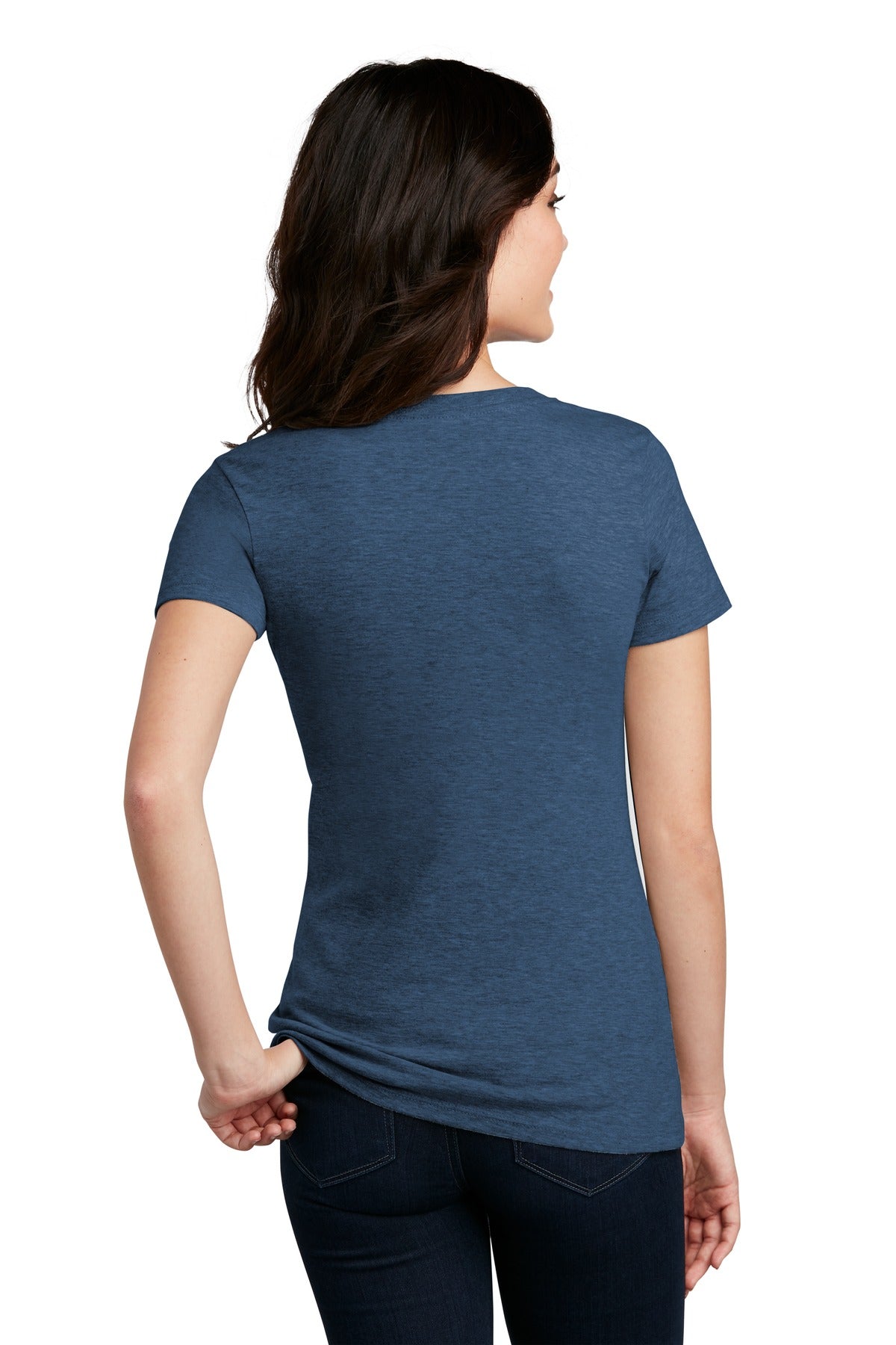 District Women's Perfect Blend V-Neck Tee. DM1190L 2 of 2 Womens Apparel Shirts & Tops