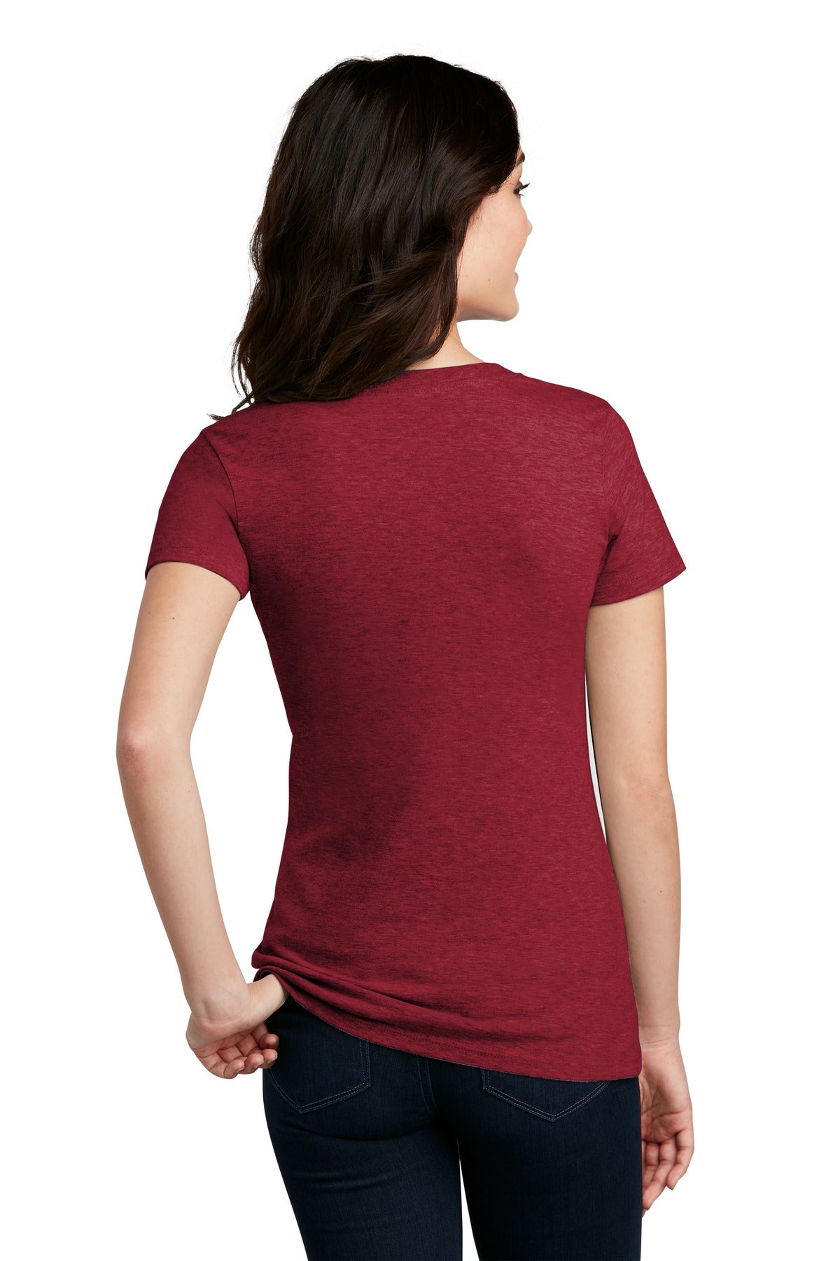 District Women's Perfect Blend V-Neck Tee. DM1190L 2 of 2 Womens Apparel Shirts & Tops