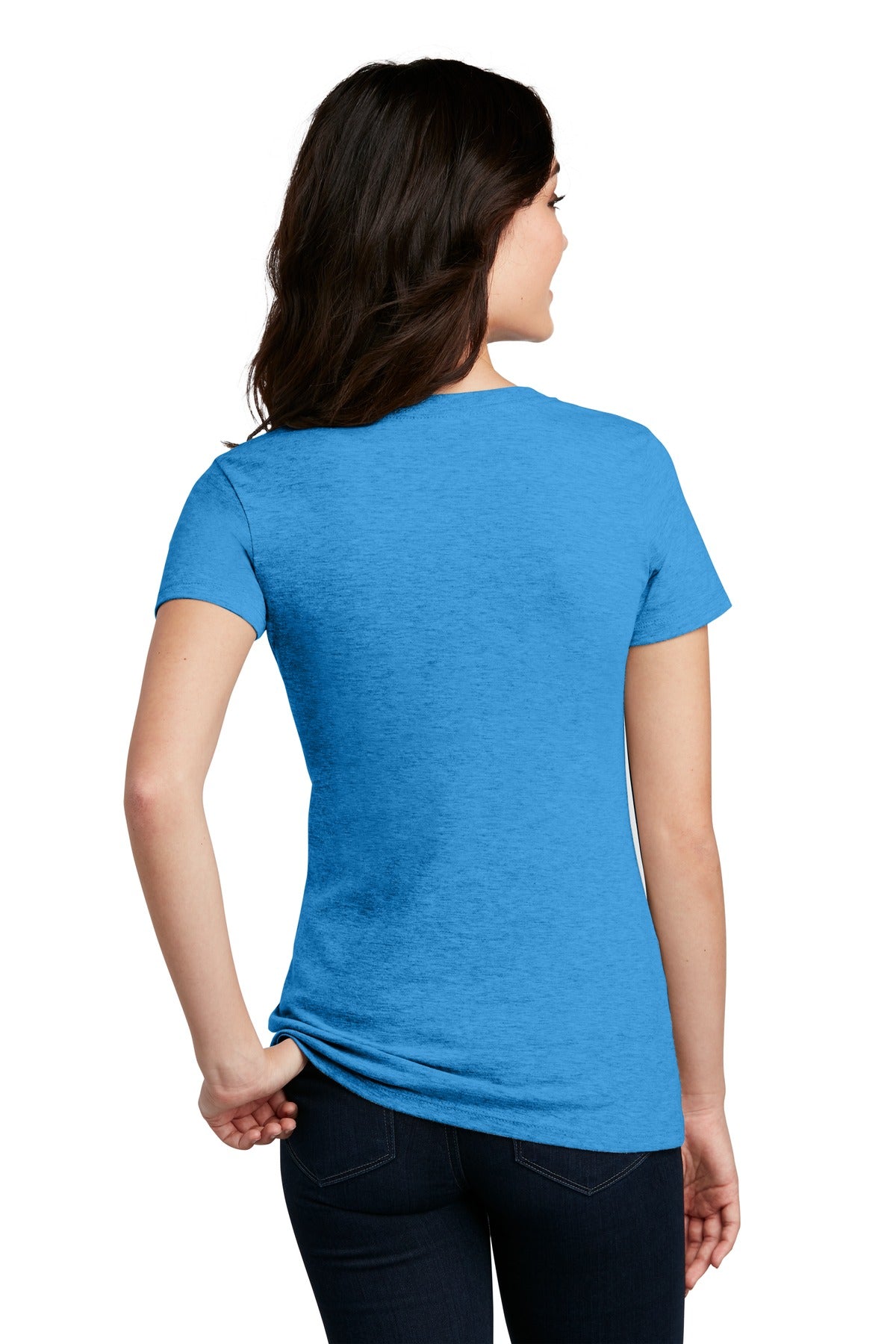 District Women's Perfect Blend V-Neck Tee. DM1190L 2 of 2 Womens Apparel Shirts & Tops