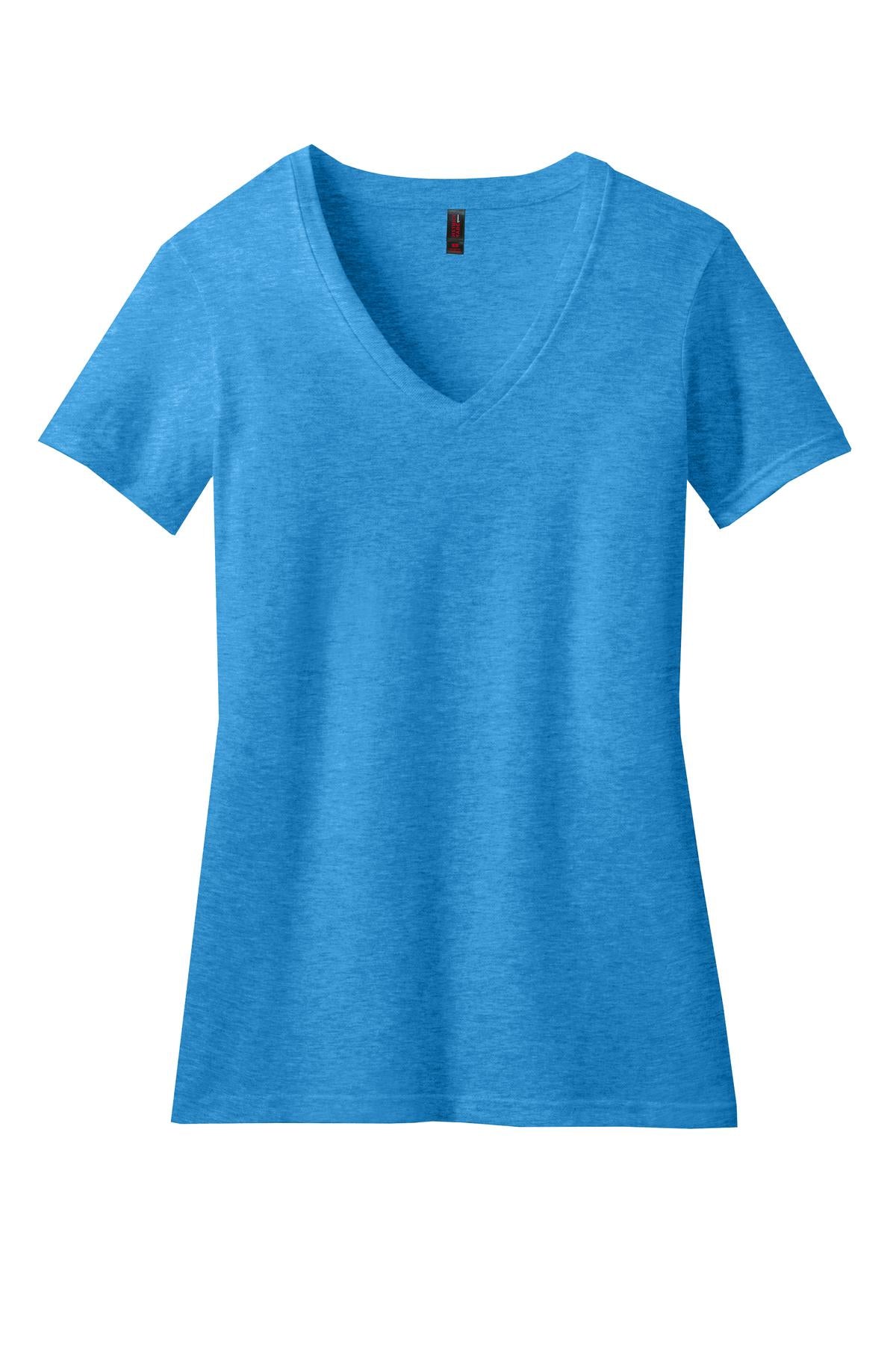 District Women's Perfect Blend V-Neck Tee. DM1190L 2 of 2 Womens Apparel Shirts & Tops