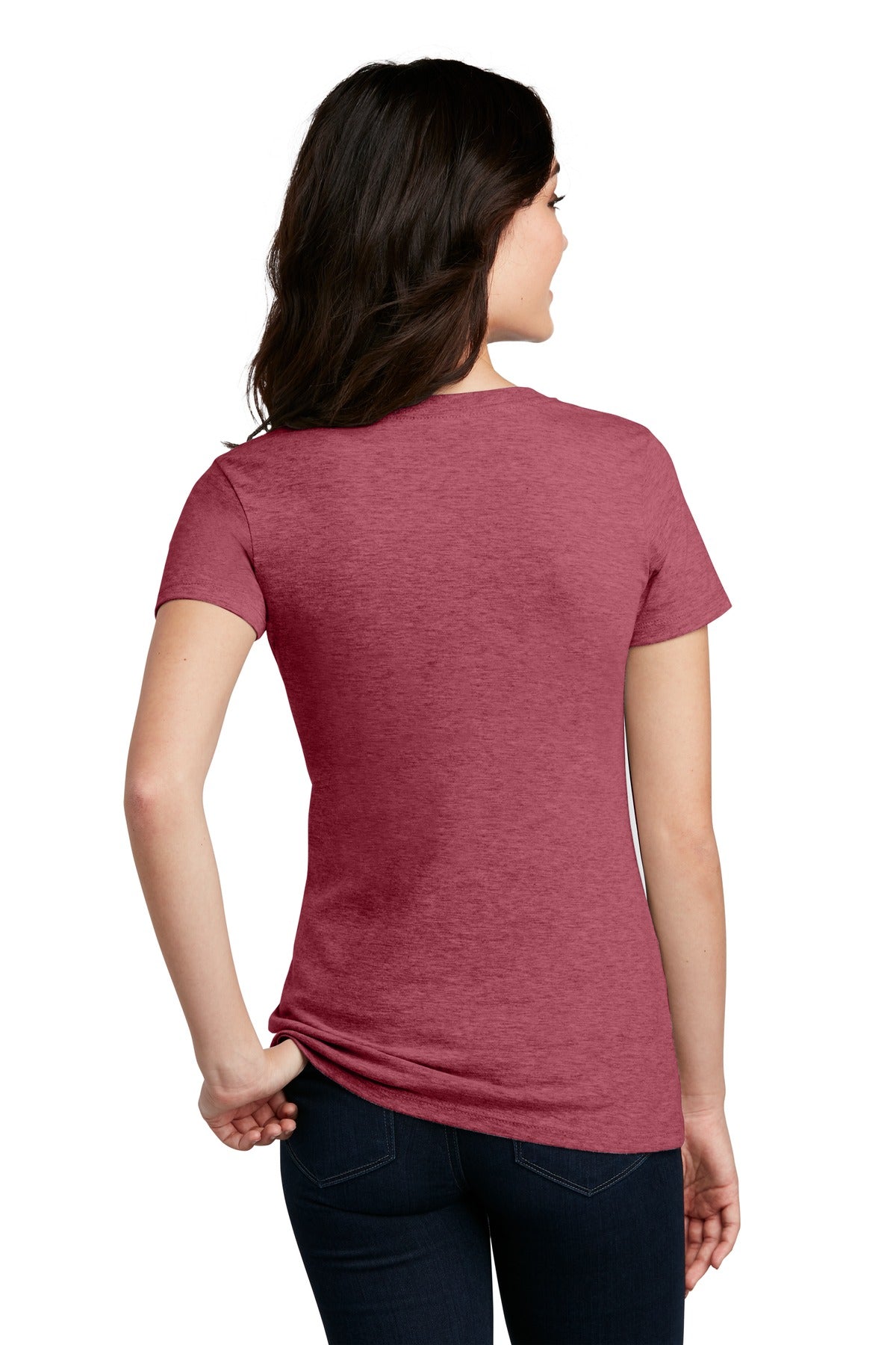 District Women's Perfect Blend V-Neck Tee. DM1190L 2 of 2 Womens Apparel Shirts & Tops